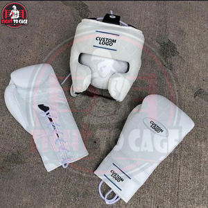 Excellent Fournisseur : Ensemble d'équipement de boxe professionnel – Gants, Protège-tibias, Protège-tête – Équipement d'entraînement durable en cuir véritable FIGHT CAGE GEARS - Product Image 6