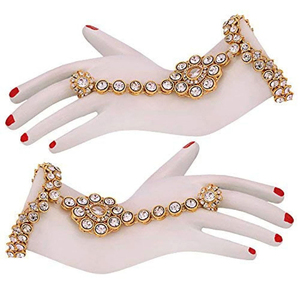 Venta al por mayor de joyería nupcial india tradicional chapado en oro cristal personalizado joyería nupcial collar conjunto de joyas para nuevas mujeres nupciales - Product Image 5