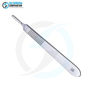 Manche de scalpel manuel de haute qualité pour la chirurgie générale, construction en acier inoxydable, certifié CE, excellent équilibre, précision - Product Image 5