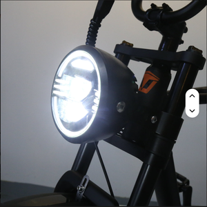 Bicicleta Eléctrica Todoterreno para Adultos de 20 Pulgadas y 500W/750W con Llantas Gruesas - Uso en Playa y Montaña, Color Negro Marrón T6-BL - Product Image 3