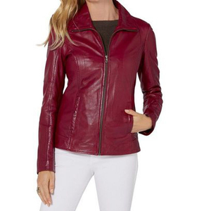 Chaqueta con Forro de Nailon, Logotipo OEM, Diseño Único, Chaquetas Sólidas para Mujer, Procesamiento de Cuero Crudo con Servicio OEM - Product Image 1