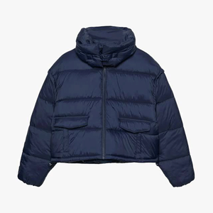 Nueva Colección 2026, Chaqueta Acolchada de Algodón Transpirable con Cuello Alto y Manga Larga para Mujer, con Cierre de Cinturón, Precio Económico - Product Image 1