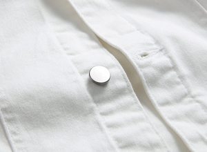 Chaqueta Vaquera de Diseño con Parches de Dos Colores para Hombre, Chaqueta Vaquera de Trabajo Vintage Rasgada Negra Personalizada al por Mayor - Product Image 6