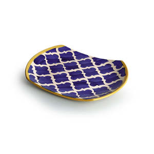 Juego de 8 Platos de Cerámica para Cena Estilo Marroquí, Pintados a Mano, Aptos para Microondas, Elegantes, Estilo Europeo, para 4 Personas, para Hoteles, Color Azul - Product Image 1