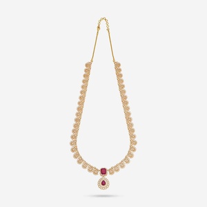 Zircon Bezel-Set <b>Necklace</b> for Wedding-Inlay Technology - Product Image 4