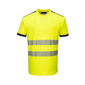 Camisetas de manga larga fluorescentes personalizables Uniforme de seguridad de alta visibilidad Algodón Poliéster Raya reflectante Ropa DE TRABAJO PARA - Product Image 5