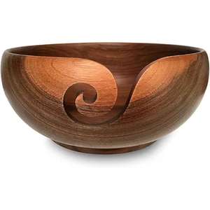 Cuenco de hilo de madera hecho a mano natural, cuencos de almacenamiento de hilo de ganchillo para tejer ganchillo, cuenco de hilo de madera del exportador indio - Product Image 6
