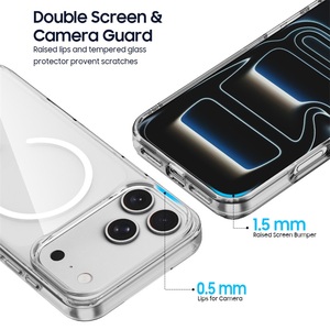 OEM ODM Transparent Magnetic Protective Case Strong Magnet Clear Cover for iPhone 17 Pro Max <b>18</b> Pro Max - Product Image 2