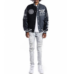Chaquetas universitarias bordadas para hombre con patrón personalizado de calidad superior, estilo Streetwear con 2 bolsillos laterales personalizados - Product Image 5
