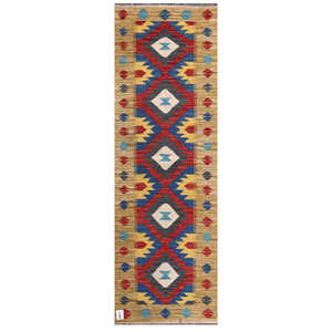 พรมกิลิมไมมาณา อัฟกานิสถาน ขนาด 204 x 67 ซม. ชุดพรมพื้นเมืองอัฟกานิสถานแบบดั้งเดิม - Product Image 1