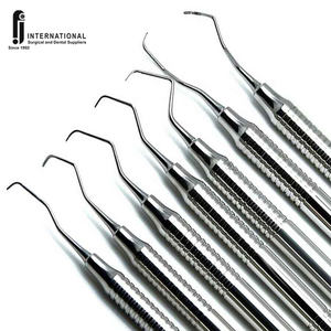 Juego de Curetas Dentales Premium Gracey de 7 Piezas, Mango Hueco de Acero Inoxidable, Ligero, Manual, Reutilizable, Escaladores de Cálculos - Product Image 2