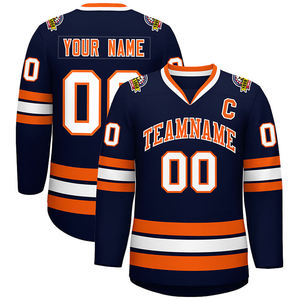 Maillot de hockey sur glace personnalisé, nom et numéro de l'équipe personnalisés, détails cousus, vêtements de sport respirants multicolores professionnels - Product Image 1