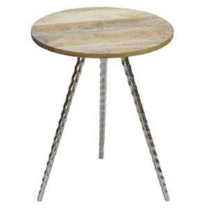 Table ronde moderne en aluminium avec fond en bois marbre et métal doré Table basse ronde pour meubles de maison - Product Image 5