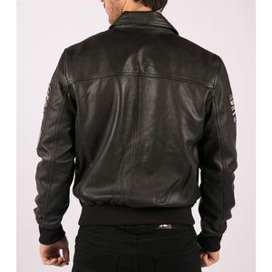 Veste de motard en cuir de mouton véritable pour homme, cuir véritable souple, vêtements décontractés tendance, vêtements d'extérieur pour l'hiver et l'automne - Product Image 6
