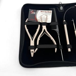 <b>Nude</b> Hair Extension Tools Kit Set Including Micro Link Silicon Bead Pliers Clips Scissor Loop Human Hair Extension Removal Plier - Product Image 6