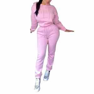 Survêtement décontracté de grande qualité pour dames Survêtement d'automne et d'hiver à paillettes avec strass Ensemble deux pièces pour femmes Tenues de détente - Product Image 2