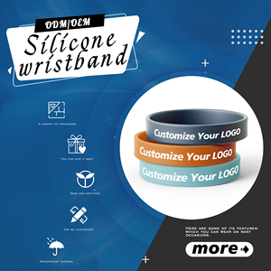 Fabricante profesional Pulsera de goma de silicona Venta al por mayor Pulsera de silicona Impresión Pulsera de silicona personalizada - Product Image 5