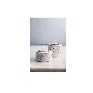 Birthday Party Table Ware <b>Mini</b> Small Candle Holders Set of 2 White Marble New Look Pattern Fancy Candle Holder <b>for</b> Top <b>Sale</b> - Product Image 1