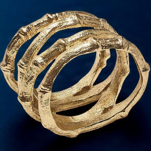 Anneau de serviette en aluminium minimaliste de fabrication fiable, accent simple pour la mise en place de la table, pour une esthétique de salle à manger moderne et propre - Product Image 1