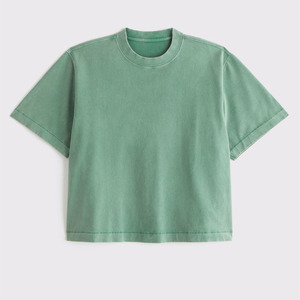 T-shirt 100% coton décontracté sale uni Boxy Street wear T-shirts courts pour hommes Vente en gros OEM Fabricants personnalisés pour hommes - Product Image 1