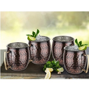 Taza Moscow Mule de Cobre Puro Recto con Asa Personalizable, Apta para Lavavajillas, Portátil para Fiestas, para Beber Vodka y Cerveza, Artesanía - Product Image 6