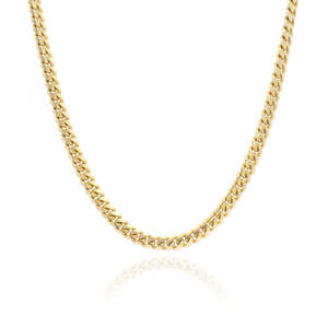 À la mode populaire Hip hop Bling14k cubain Miami chaîne solide avec un collier fermoir mousqueton sûr pour hommes lien cubain meilleur cadeau pour hommes - Product Image 3