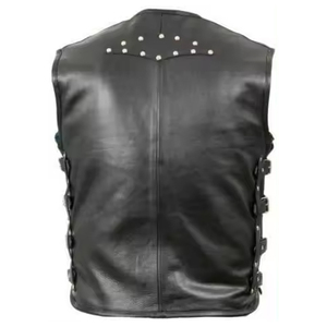 Stylish Design <b>Leather</b> <b>Vest</b> Biker Outfit Factory Made <b>Leather</b> <b>Vest</b> Best Material <b>Leather</b> <b>Vest</b> For Online Sale Cheap Price - Product Image 2