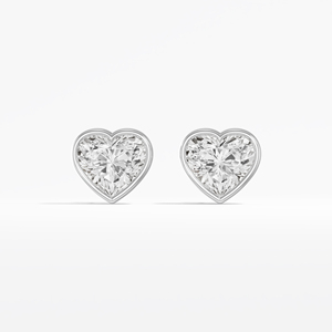 Heart Shaped Moissanite 3.00 Carat VS+ Gold Plated 925 <b>Sterling</b> <b>Silver</b> <b>Stud</b> Earrings Valentine Gift Wholesale B2B Supply - Product Image 5