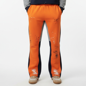 กางเกงวอร์มขาบานสำหรับผู้ชายกางเกงวอร์มขาบานสีตัดกันขายส่งจากโรงงาน2026 - Product Image 1