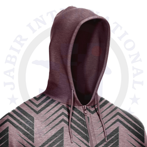 Sudadera con capucha de logotipo personalizado de alta calidad, peso pesado, gran tamaño, hombro caído, sublimación, estampado de transferencia, patrón sólido, cremallera, ropa informal - Product Image 5