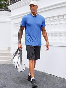 T-shirt à manches courtes pour hommes coupe simple et légère adaptée à la production de marque privée Oem Odm - Product Image 4