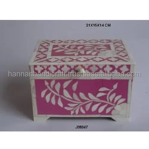 Boîte à bijoux décorative en résine de haute qualité, boîte cadeau en résine incrustée, boîte de rangement par HANNAN HANDICRAFT - Product Image 4