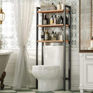 Organizador de Baño Moderno y Ecológico de 3 Niveles, Estante de Almacenamiento para Inodoro, Independiente, Tamaño Personalizado, Ahorro de Espacio, Fácil Montaje - Product Image 2