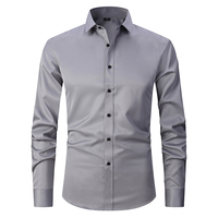 Chemises formelles pour hommes décontracté hommes plaine blanc à manches longues manteau vérifier mince travail en gros hommes chemises habillées