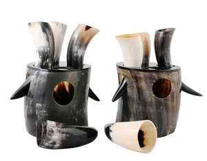 Juego de cuerno para beber Mead hecho a mano con soporte-Juego de tronos inspirado Viking Ale Cup Gift - Product Image 3