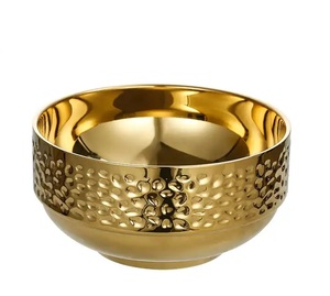 Bol perforé en laiton gaufré moderne bol à fruits en émail décoratif nickelé servant bol à fruits en émail blanc bon marché - Product Image 2