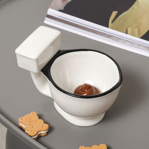 Creative Funny Ceramic Mug shaped like a toilet as a <b>Surprise</b> gift - Product Image 3