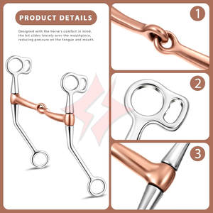 Cheval de qualité supérieure anglais équitation laiton Eggbutt Double articulation mèche culotte équine bride peu contrôle efficace doux - Product Image 4