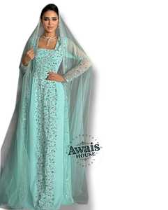 Nouvelle Robe de Soirée de Luxe de Haute Qualité, Style Empire, Coupe Trapèze, Broderie Perlée en Cristal, Manches Classiques, Couleur Unie, pour Banquet - Product Image 3