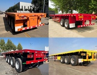 15 mètres 40Ft Plate-forme 40 pieds 20Ft Box Loader Conteneur d'expédition océanique à plat Flat Track Bed Deck Semi Remorque