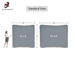 Tùy chỉnh kích thước 8ft & 10ft căng thẳng vải Photo Booth nền đứng xách tay triển lãm thương mại thiết bị với gối phông nền - Product Image 3