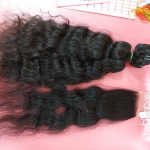 Extensions de cheveux humains crus alignés sur les cuticules d'un donneur unique Remy Hair from India Factory High Quality from Temple Donors - Product Image 1