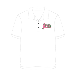 Camiseta Polo Blanca de Hermandad Griega para Mujer, Rosa y Verde, Estilo Universitario, Informal y Elegante - Product Image 5
