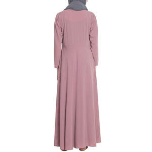 Abaya Islámica de Alta Calidad para Mujer, Tela Personalizada de Poliéster Transpirable, Manga Larga, Largo hasta el Tobillo, Abayas para Mujer al por Mayor - Product Image 4