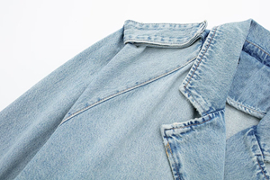 OEM STITCHMODE Veste en jean à manches longues mode automne hiver pour femmes Manteau en jean délavé Veste en jean pour femmes - Product Image 5