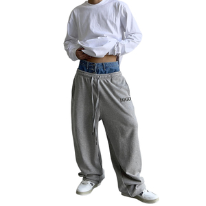 Pantalones Deportivos Holgados de Estilo Hip Hop Personalizados, Pantalones Vaqueros con Botones, Cintura Elástica, Pantalones Holgados Casuales, Pantalones Deportivos de Doble Cintura para Hombre - Product Image 3