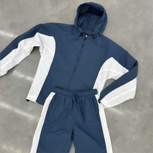 Ropa de calle de nailon con logotipo personalizado, chándal vintage, nueva moda, conjunto de 2 piezas para correr, chaqueta cortavientos reflectante, chándal para hombre - Product Image 2