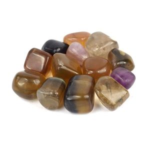 Haute qualité en gros semi-précieux sculpté pierres précieuses cristaux cristal multi-fluorite pierres dégringolées pour Feng Shui amour poli - Product Image 1