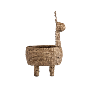 Handwoven Rustic Natural Water Hyacinth Reindeer Shaped <b>Basket</b> <b>Toys</b> <b>Storage</b> <b>Basket</b> Seasonal Decor from Vietnam - Product Image 2