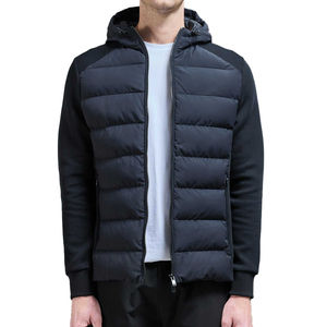 Customize High Quality Fashion Men's Winter Technical Puffer Jacket Stand Collar Front Logo Breathable <b>Polyester</b> <b>Filling</b> Letter - Product Image 3